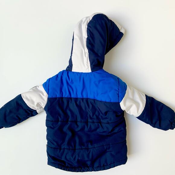 Rothschild Toddler boys Blue Green Navy Puffy Jacket 24M 2T - Picture 3 of 14